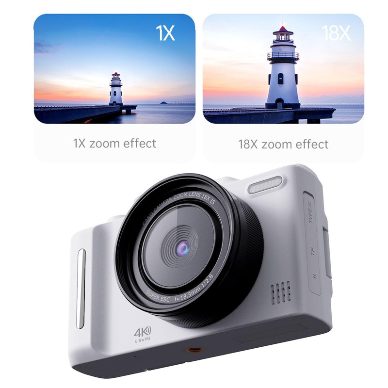 Dpofirs 4K Digital Camera for Photography, Vintage 48MP Vlogging Camera,
