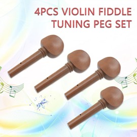CashBeat 4pcs Violin Fiddle Tuning Peg Set, Jujube Wood, Replacement Wooden Tuning Pegs for 4/4 Size Violin