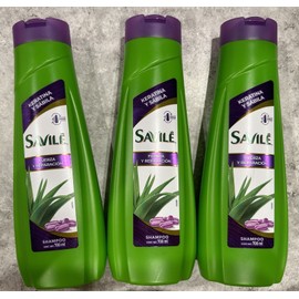 Savile 3  PACK SAVILE SHAMPOO KERATINS Y SABILA PARA FUERZA Y REPARACIÓN 700 ML