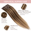 Silk-co Very Thin Human Hair Extensions Clip in Hair Extensions