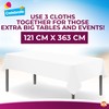 24pk White Table Cloth Party | 121 x 121cm |