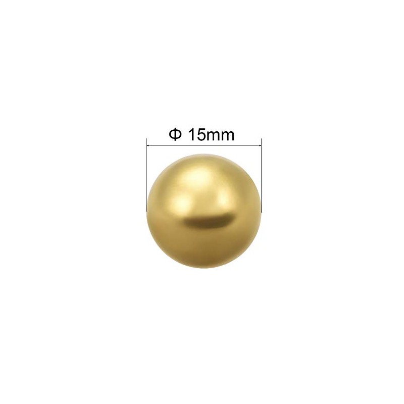 sourcing map Metric Precision Solid Brass Bearing Balls 15 mm