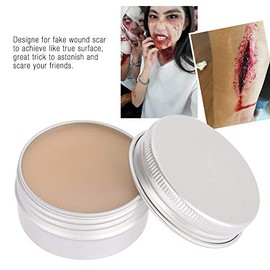 Cera de maquillaje Cicatrices de heridas falsas Herramienta de fiesta de Halloween Efectos especiales profesionales Cera de maquillaje de escenario para Cosplay Fiesta Maquillaje (30g de piel clara)