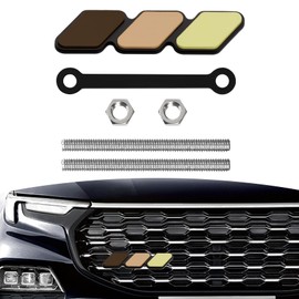 HQRNYP TRD Grille Decor Badge, TRD Emblem, Tri-Color Grille Badge Decoration Accessories, Car Front Grill Insert Emblem for Toyota Tacoma 4Runner Tundra Sequoia Rav4 Highlander (Rose Gold)