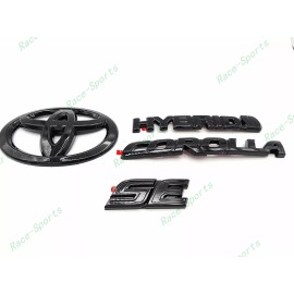Toyota OVERLAY Gloss Black Rear Toyota Logo Corolla Hybrid SE Emblem Fit 2023+ Corolla