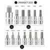 LPZMPZ Allen Socket Set 13-Piece Hexagon Socket Set 1/2 3/8