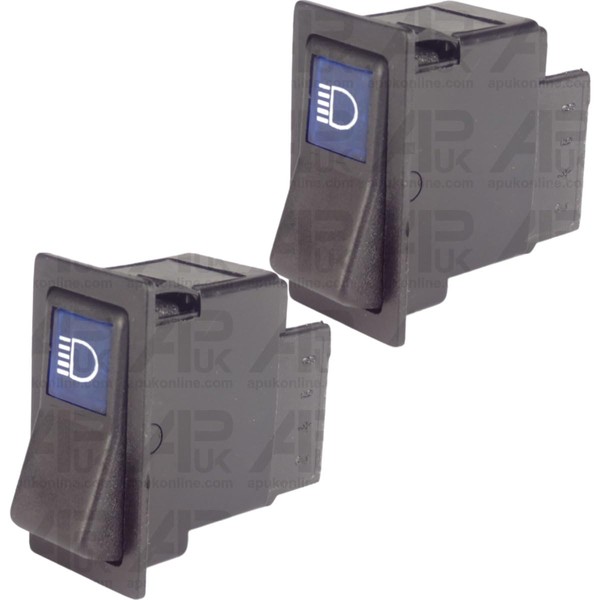 APUK 2x Main Beam Rocker Switch 2 Spade Pin Replacement