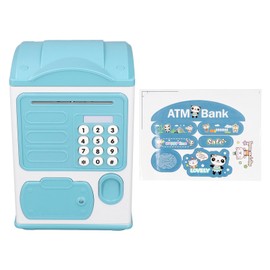 Kids Money Bank Electronic Password Piggy Banks Cash Coin Can Auto Scroll Paper Money Box with Light Music Fingerprint Unlock