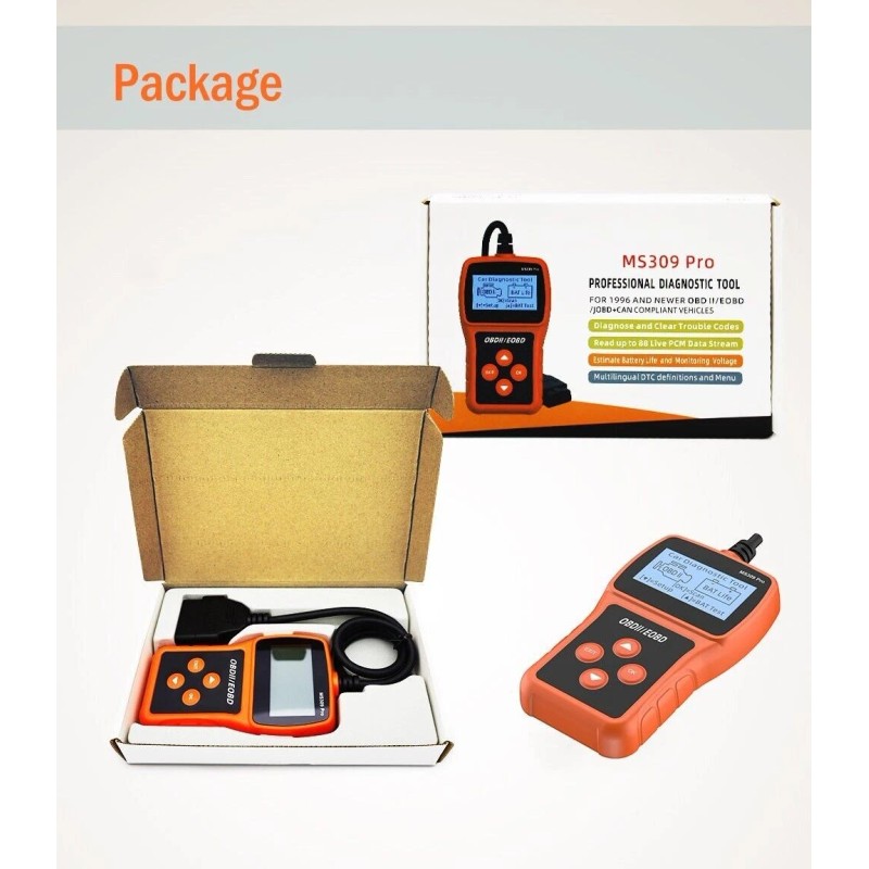 OBD2 Code Reader Automotive OBDII Scanner Car Check Engine Fault