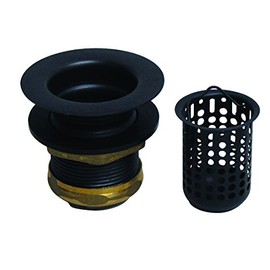 Westbrass R218-62 Junior Bar and Laundry Sink Drain Assembly with Removable Strainer Basket, Matte Black