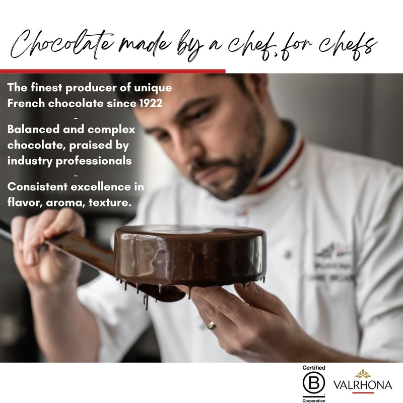 Valrhona Premium French Baking Dark Chocolate Discs (Feves). ORIADO 60%