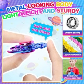 12 Pack Plastic Fidget Spinners｜High Speed Hand Spinners for Kids Adults｜Stress Anxiety Relief Fidget Toys｜Classroom Prizes｜Party Favors