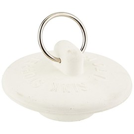 Plumb Pak PP22003 Drain Stopper, Fits Size 1-1-3/8 in, Rubber, White