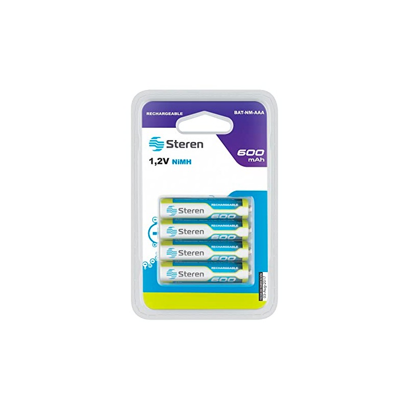 STEREN Bat-NM-AAA Paquete de 4 Pilas Recargables AAA composición química
