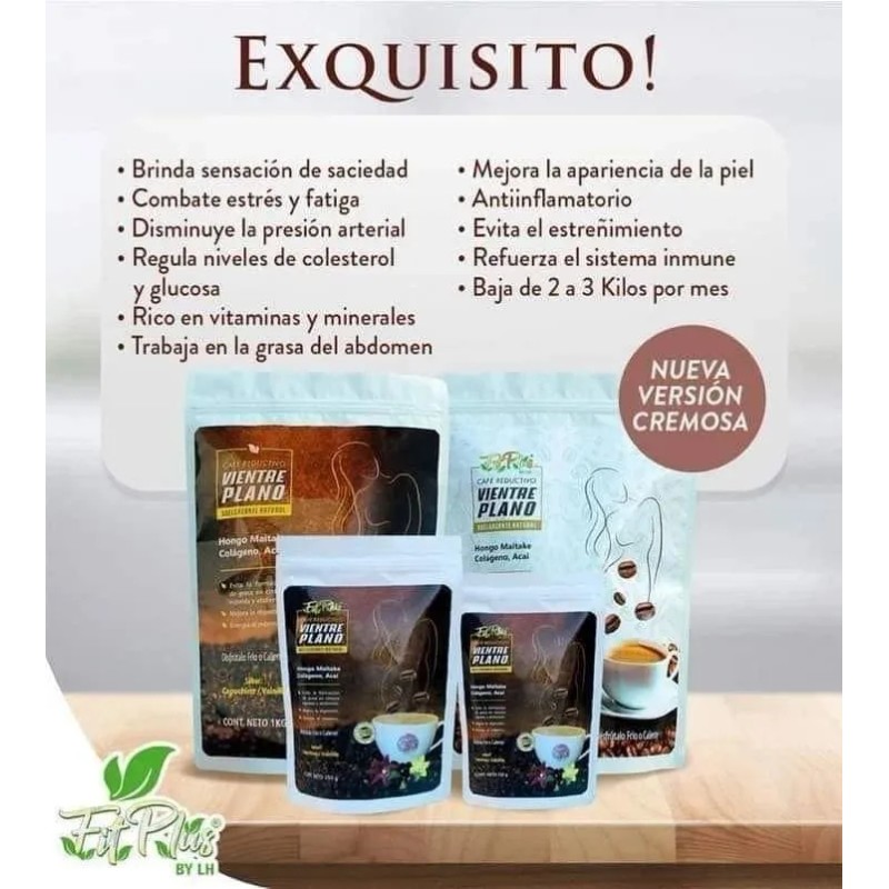 Café Vientre Plano Capuchino Vainilla 150grs Fit Plus