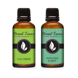 Eternal Essence Oils 2 Pack 30ml Premium Fragrance Oil - Avocado Mint & Cucumber - for Candle, Soap Making, Aromatherapy, Diffusers, Home Care, & Humidifiers