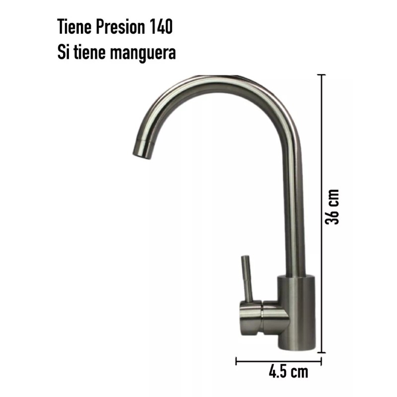 Cnx Mezcladora Satinada Para Fregadero De Cocina