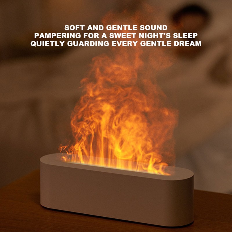 Simulated Flame Air Aroma Diffuser Humidifier 7 Color Fire Air