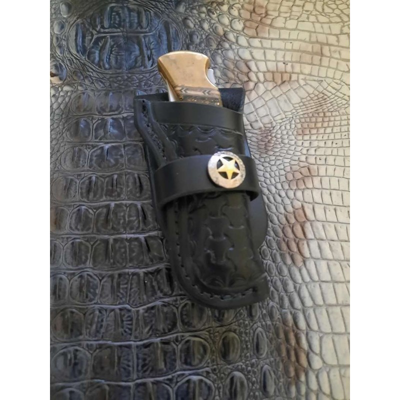 Leather Right Hand Knife Sheath for Buck 110 Knife, Pocket
