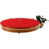 Pad Mat Six Red Leather Turntable Platter