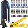 Taiss Coaxial Compression Tool Coax Cable Crimper Kit with 20