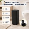 10L Slim Bathroom Trash Can with Press Top Lid, Black