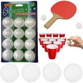 Citystores® Table Tennis Ping Pong White Balls Ultimate Durability Indoor & Outdoor Cat Dog Games Party No Logos 12 Pack