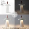 LampLust Cordless Rechargeable Table Lamps, 12 Inch, Matte White, Dimmable