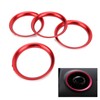 4pcs Air Vent Outlet Rings Cover Trim Red Decoration Replacement