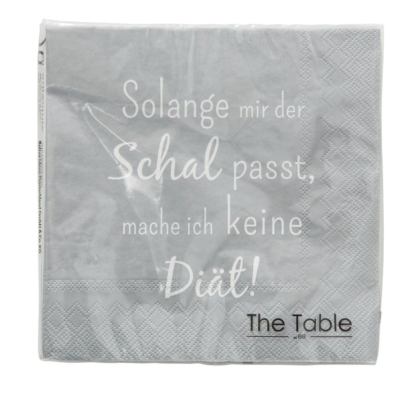Papierservietten 3er Set Spruch VPE 20 Stück 3-lagig 33 x
