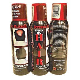 Jerome Russell Dark Brown Spray On Hair Color Thickener 1 Can 100 mL 3.5 oz