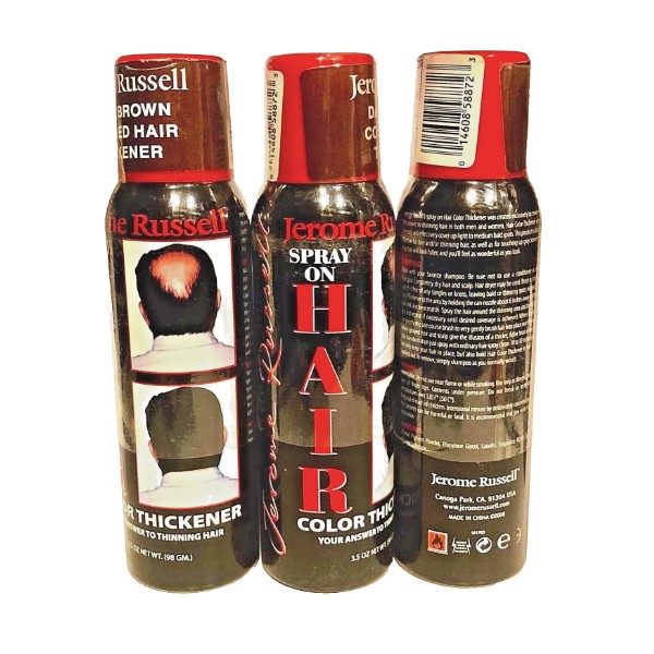 Jerome Russell Dark Brown Spray On Hair Color Thickener 1