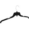 HangOn Shirt Hangers Recycled Plastic with Notches, Black, 19 Inch