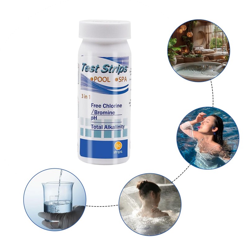 Three in one water test strips, pH test strips, pH