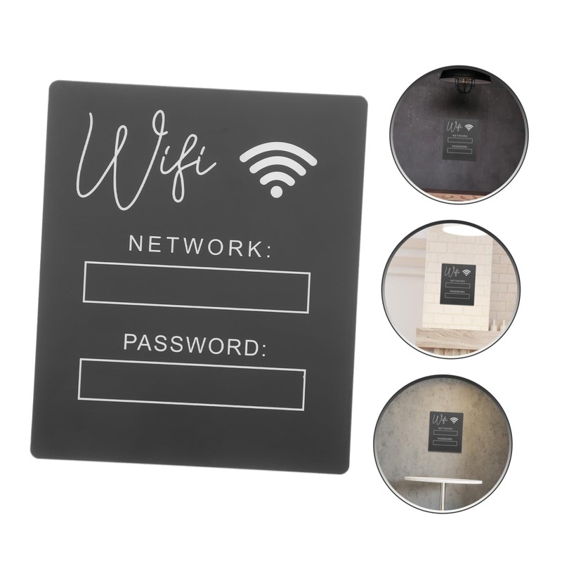 Zerodeko Acrylic WiFi Password Sign for Guests Unfinished Stylish WiFi
