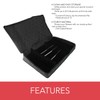 LAMINET Quilted Dinnerware Storage Case (Flatware, Black A)