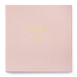 Lucy Darling Linen Covered Luxury Baby Memory Book - First Year Journal Album Photo Book To Capture Precious Memories - Keepsake Pregnancy Baby Record Book For Girl (Wildflower Meadow)