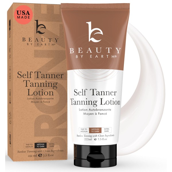 Beauty by Earth Self Tanner - USA Made with Natural