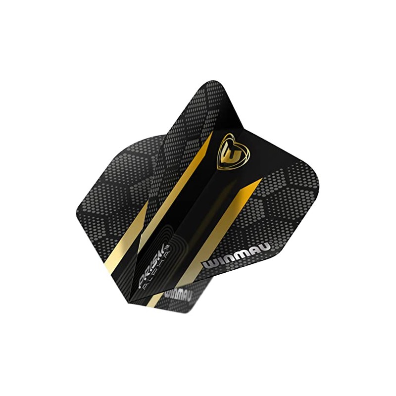 Winmau Prism Alpha Black & Gold Hexagon Extra Thick Dart