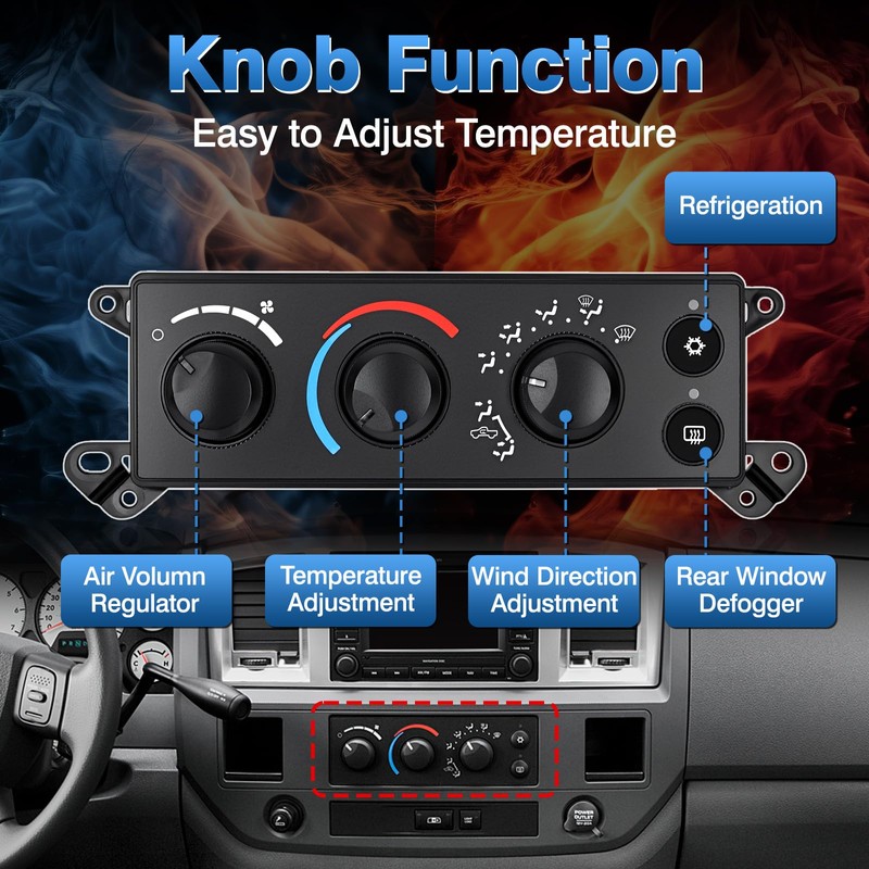 TOP-MAX A/C Heater Climate Control Panel Compatible with 2006-2008 Dodge