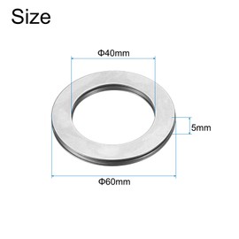sourcing map 2 Sets AXK4060+2AS Thrust Needle Roller Bearings with Washers, 40x60x3mm Chrome Steel Needles Roller Bearing