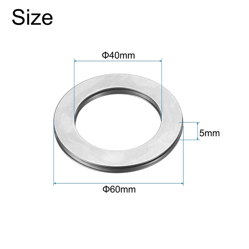 sourcing map 2 Sets AXK4060+2AS Thrust Needle Roller Bearings with