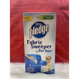 Pledge Fabric Sweeper Pet Hair ~ 1 Multi-Use Disp0sable Sweeper~Rainshower Scent
