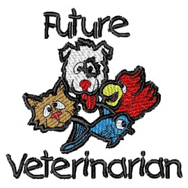 Kids Lab Coat with Veterinarian Animals Embroidery Design Size 8/10