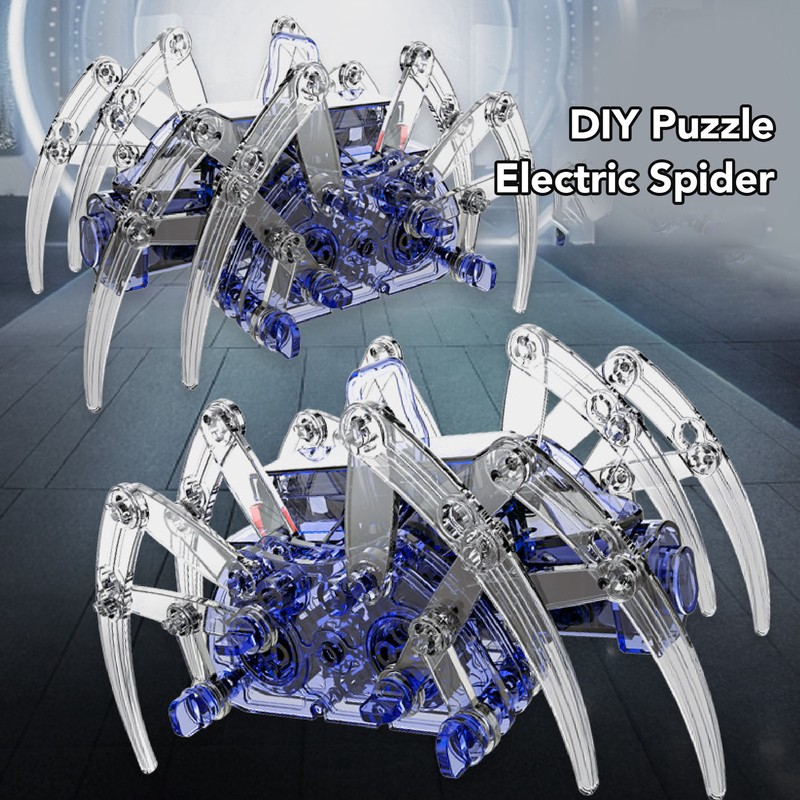 Spider DIY Building Toy Electric Plastic Spider Science Explorer Toy