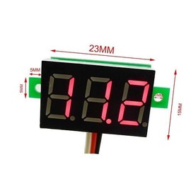 CABLEPELADO | 3 Digit LCD Dual Display with Voltmeter and Ammeter Digital Multimeter for Vehicles, Motorcycles, Cars and Electric Scooters, Voltage and Current Meter