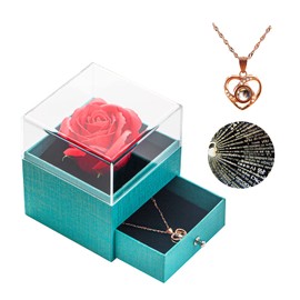 Eine ewige Rose und Kette sind eine einzigartige Möglichkeit, Liebe und Zuneigung zu zeigen - das perfekte Geschenk für die Frau in Ihrem Herzen, um eine unvergessliche Erinnerung zu schaffen