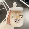 800ml Cute Water Cup with Lid and Straw Plastic Portable