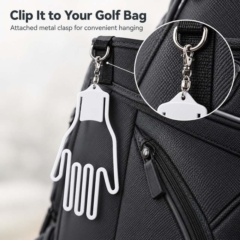 Golf Glove Holder and Stretcher for Post-Round Care – Compact