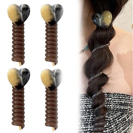 4 Pieces Hair Knitting Tool Fashion French Hair Styling Clip Twist Braid Hair Knitting Tool Hair Bow Ponytail Braid Clip